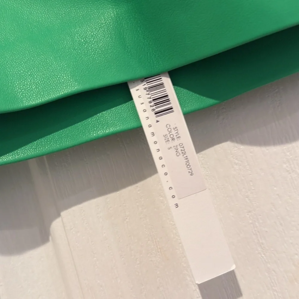 Susana Monaco Women's Faux Leather Cropped Tube Top - Picture 5 of 5